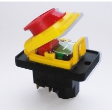 Vypínač KEDU DZ05 B 6P AC 400V/10A DKLD se stop tlačítkem na 6 konektoru