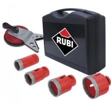 RUBI sada v kufru (28/35/43/68 mm + vodící přípravek)
