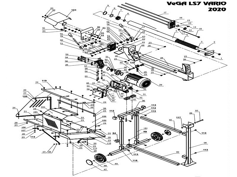VeGA LS7 VARIO - štípač na dřevo