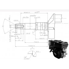 MOTOR ZONGSHEN GB200 196cc 6,5 kónický hřídel